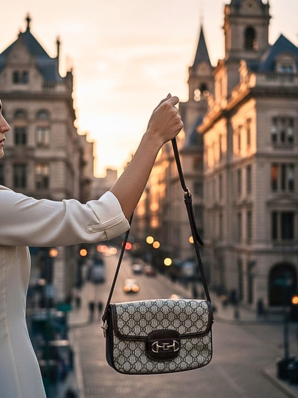 Gucci Brown and Tan 1955 Horsebit Shoulder Bag